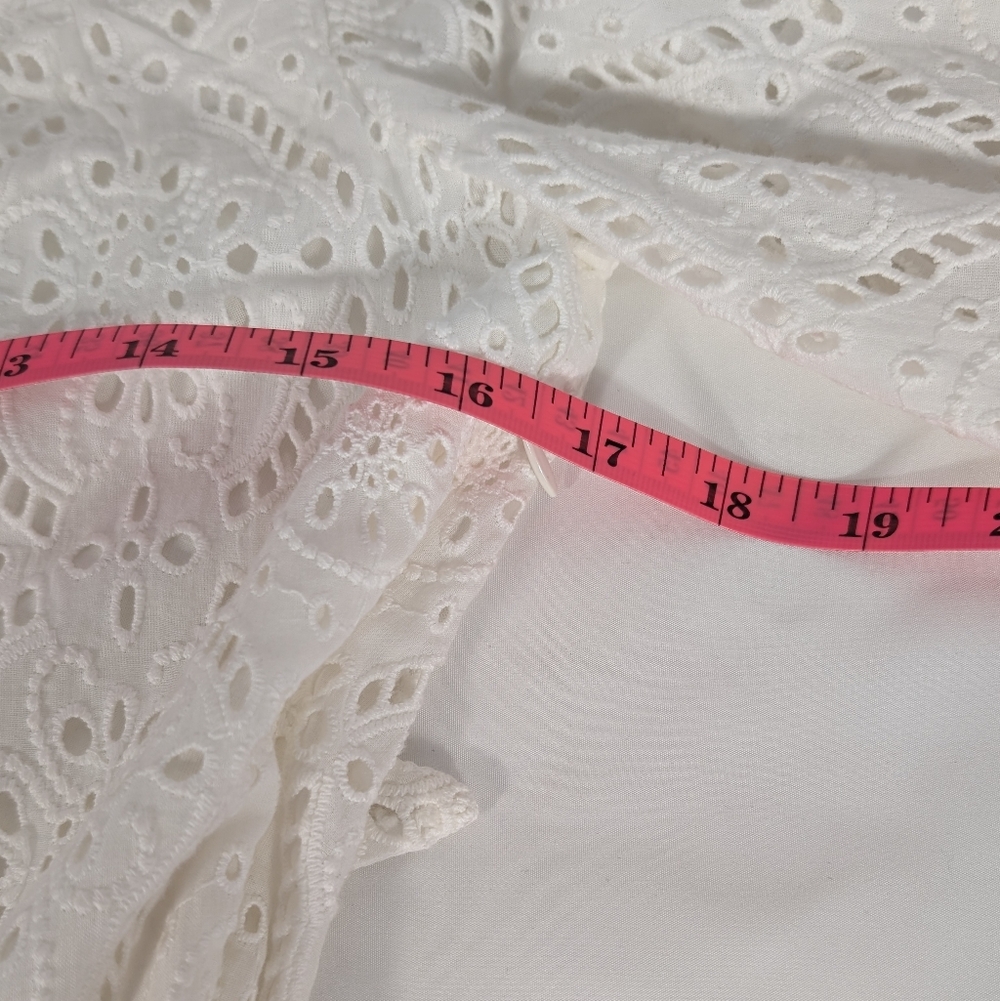 New Veronica Beard Calibra Broderie Eyelet Long-Sleeve Tiered Dress Size 00 - Picture 12 of 12